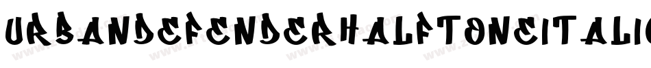 UrbanDefenderHalftoneItalic-jKD0字体转换