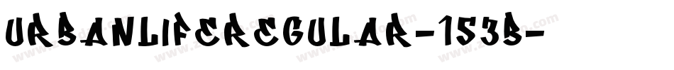 UrbanLifeRegular-153B字体转换