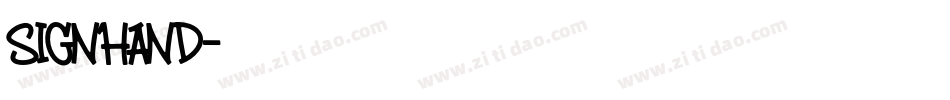 SignHand字体转换