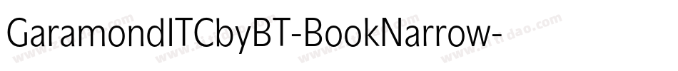 GaramondITCbyBT-BookNarrow字体转换