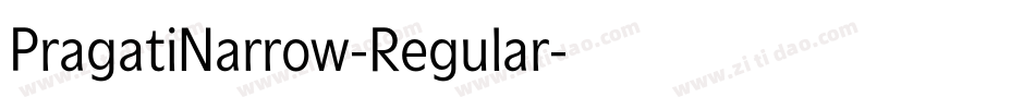 PragatiNarrow-Regular字体转换