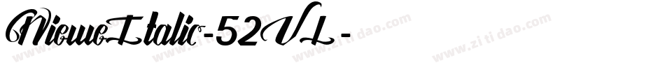 NieweItalic-52VL字体转换