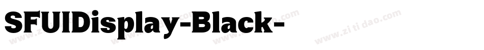 SFUIDisplay-Black字体转换