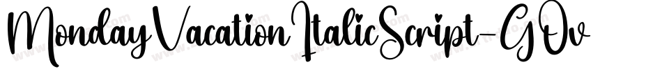 MondayVacationItalicScript-GOv4P字体转换