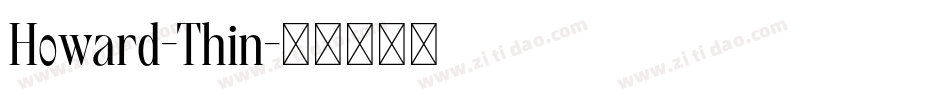 Howard-Thin字体转换