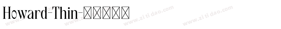 Howard-Thin字体转换