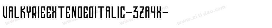 ValkyrieExtendedItalic-3za4X字体转换