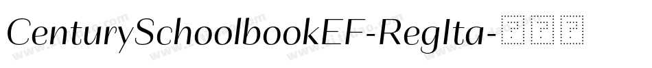 CenturySchoolbookEF-RegIta字体转换