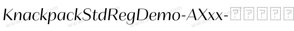 KnackpackStdRegDemo-AXxx字体转换