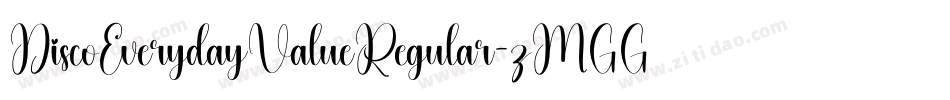 DiscoEverydayValueRegular-zMGG字体转换