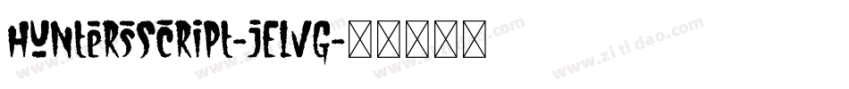 HuntersScript-jELVG字体转换
