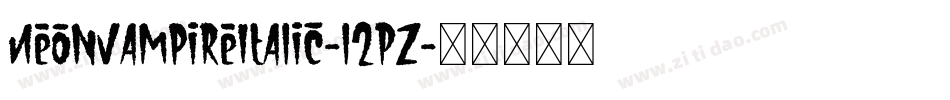 NeonVampireItalic-l2PZ字体转换