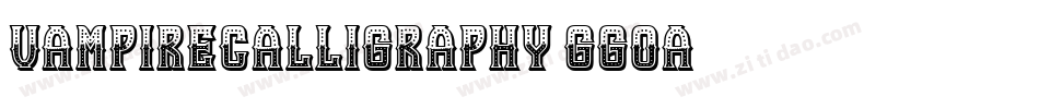 VampireCalligraphy-GgoA字体转换