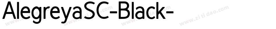 AlegreyaSC-Black字体转换