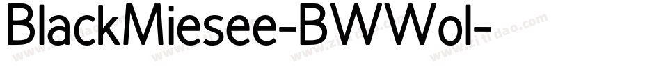 BlackMiesee-BWWol字体转换