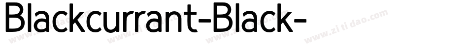 Blackcurrant-Black字体转换