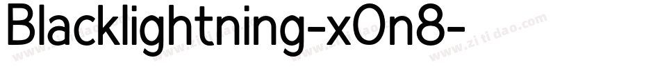 Blacklightning-xOn8字体转换