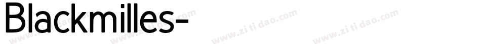 Blackmilles字体转换