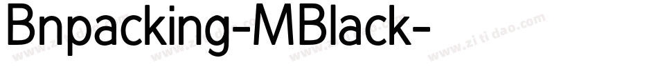 Bnpacking-MBlack字体转换