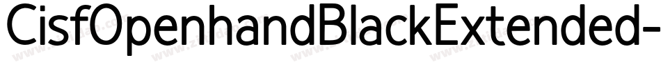 CisfOpenhandBlackExtended-n5vP字体转换