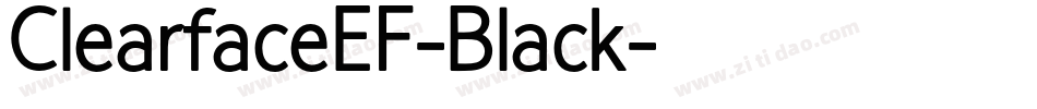 ClearfaceEF-Black字体转换