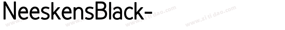 NeeskensBlack字体转换