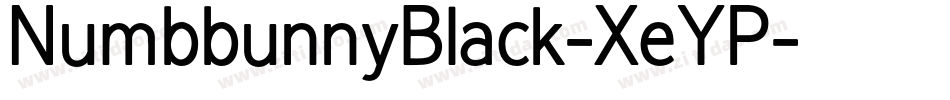 NumbbunnyBlack-XeYP字体转换