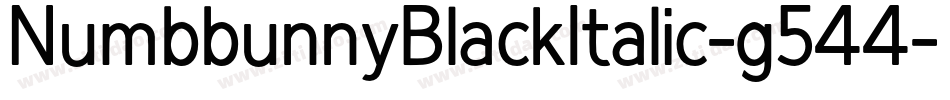 NumbbunnyBlackItalic-g544字体转换