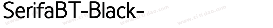 SerifaBT-Black字体转换