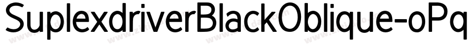 SuplexdriverBlackOblique-oPq0字体转换