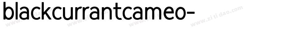 blackcurrantcameo字体转换