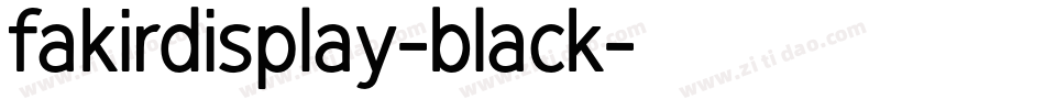 fakirdisplay-black字体转换