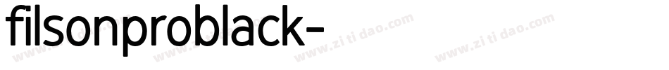 filsonproblack字体转换