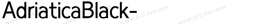 AdriaticaBlack字体转换