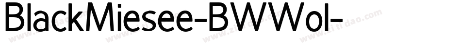 BlackMiesee-BWWol字体转换
