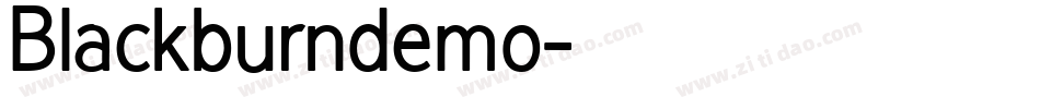 Blackburndemo字体转换