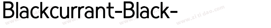 Blackcurrant-Black字体转换