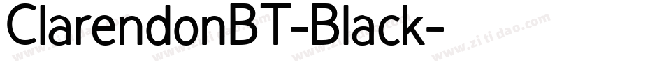 ClarendonBT-Black字体转换