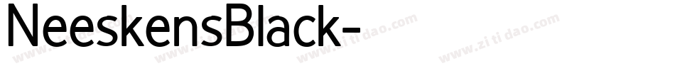 NeeskensBlack字体转换