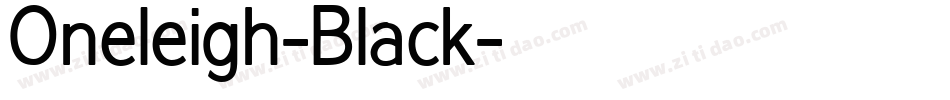 Oneleigh-Black字体转换