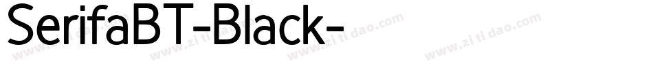 SerifaBT-Black字体转换