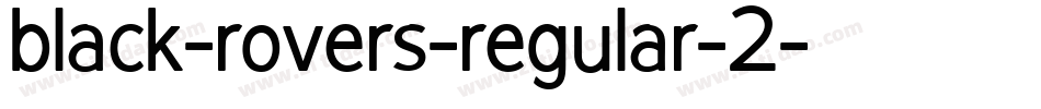 black-rovers-regular-2字体转换