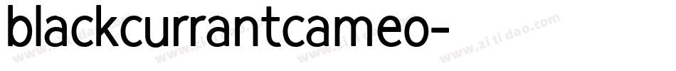 blackcurrantcameo字体转换