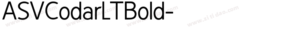 ASVCodarLTBold字体转换