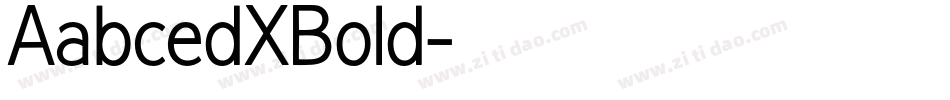 AabcedXBold字体转换