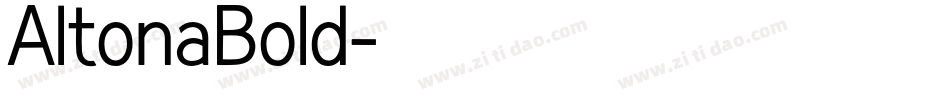 AltonaBold字体转换
