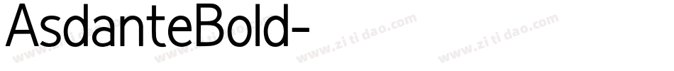 AsdanteBold字体转换