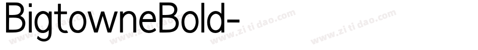 BigtowneBold字体转换