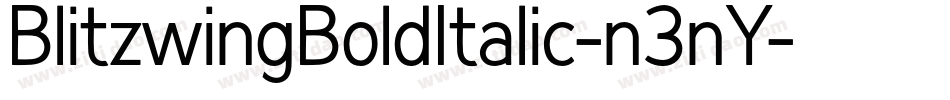 BlitzwingBoldItalic-n3nY字体转换