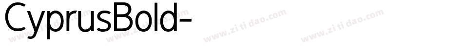 CyprusBold字体转换